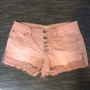 Free People Button Front Cut Offs